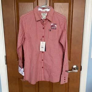 Women’s Red Checkered Ariat Button Up